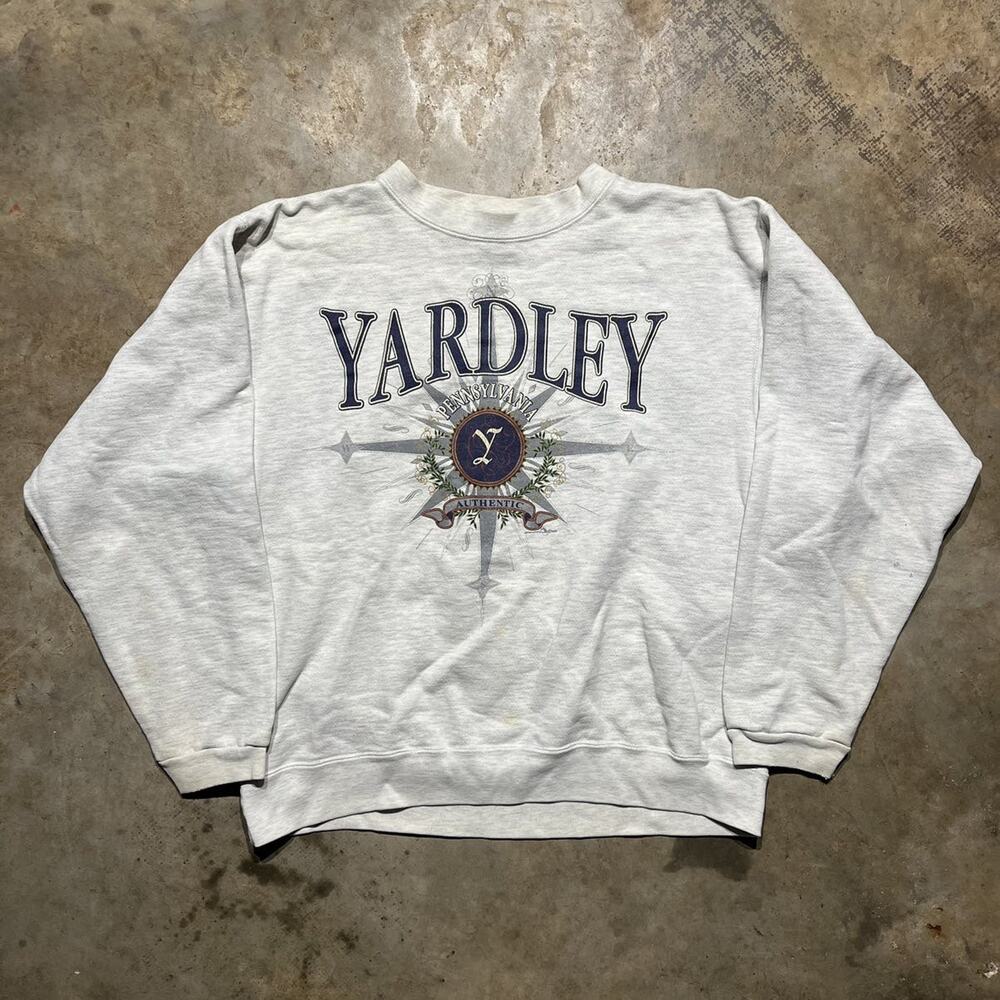 Vintage 90s Yardley Pennsylvania Grey Destination Sweatshirt
